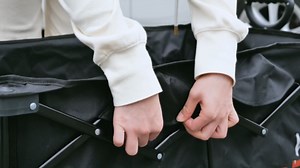 Navatiee 140L Collapsible Folding Wagon, Large Capacity Foldable Wagon with Silent All-Terrain Wheels, Utility Grocery Cart for Camping Shopping Outdoor, Black