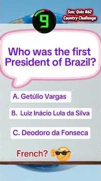 Champ Sun. Quiz #62: / Country Challenge/ The First President of Countries/ 6/6 Score is possible