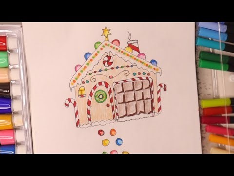 Let’s draw a Gingerbread House How to DIY