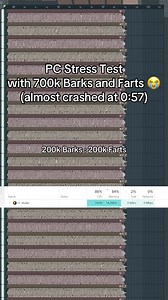 pc stress test with insane 700k bark farts #flstudio #barkfart #gd #creatorsearchinsights #pc