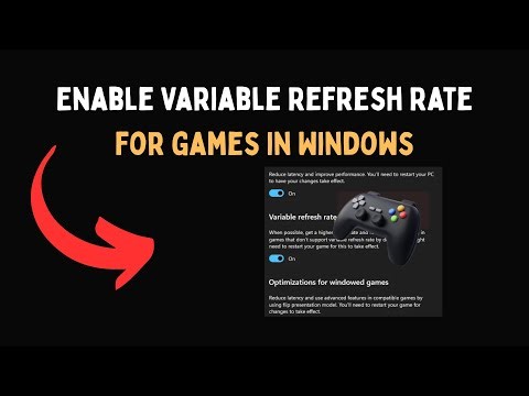 Enable Variable Refresh Rate for games in Windows