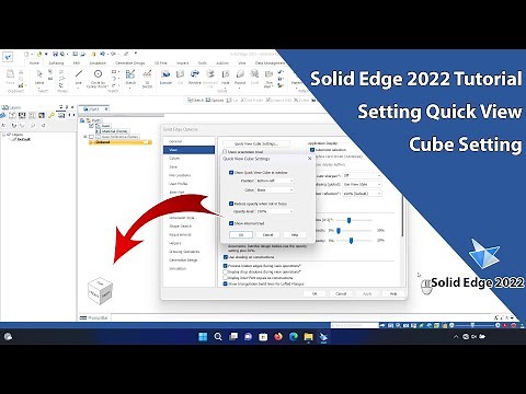 Solid Edge 2022 Tutorial - Setting Quick View Cube Setting #solidedge