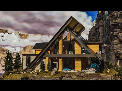 I Built a Modern Mountain A-Frame Base in ARK: Survival Ascended!