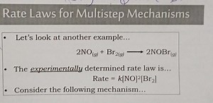 Rate Laws for Multistep MechanismsLet's analyze a reaction:... | Filo