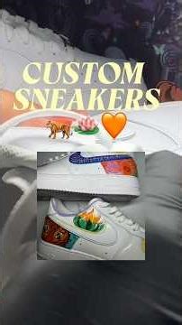 watch me work - custom tiger sneakers start to finish!🐅🪷#customshoes #af1 #customsneakers