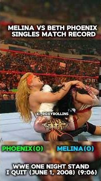 Beth Phoenix vs. Melina: Televised Singles Match Record #fypシ #bethpheonix #fyp #fypシ #wwewomen