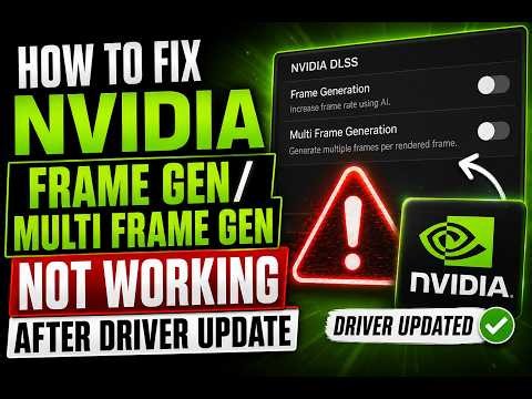 How to Fix NVIDIA Frame Generation Not Working After New Driver Update