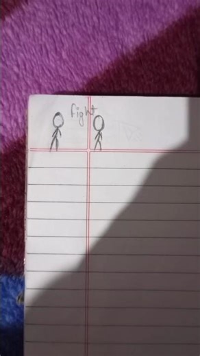 flipbook fight animation flipbook #art #tweening #youtubeshorts #teamcrazyy #cosplayer