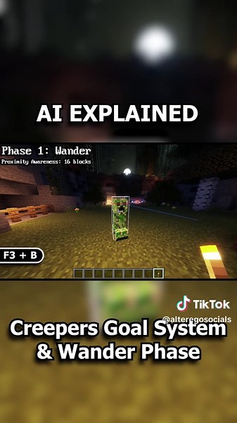 Understanding Creeper AI Goals in Minecraft