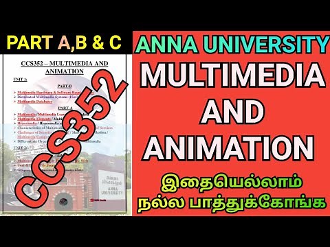 Multimedia and Animation Important Questions Anna University |CCS352| Multimedia & Animation #ccs352