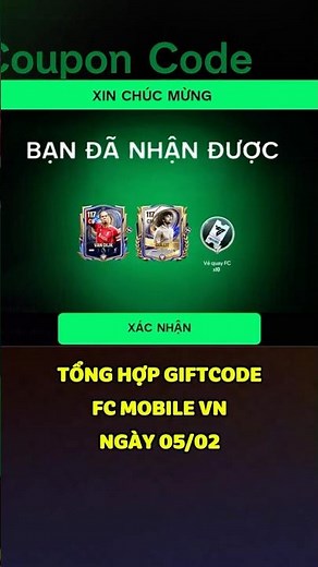 Nhập Code FC Mobile VN Mới Nhất Nhận Quà Miễn Phí 🎁 #fcmobile #codefcmobile #nhapcodefcmobile