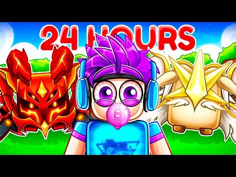 i Spent 24 Hours in Bubble Gum Simulator Infinity to MAX Everything!