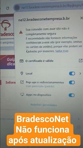 Bradesco Net Empresas is not working after the update. #bank #bradesco #support