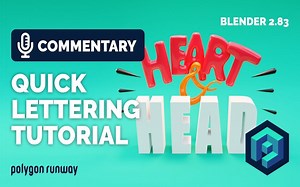 【Blender 2.8】快速制作3D字体 - 3D建模与绘制教程（含中文字幕）