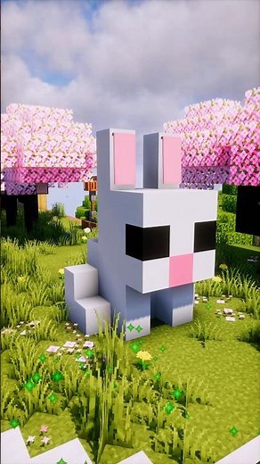 Minecraft - Cute Bunny Statue 🐰 #minecraft