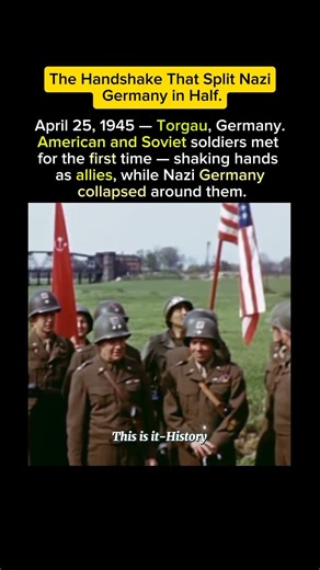 The Day America & Soviet Russia Met in Nazi Germany | Elbe Day 1945 #viral #shorts