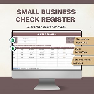 Small Business Check Register Excel Template: Bank Balance Tracker (digital Download) - Etsy