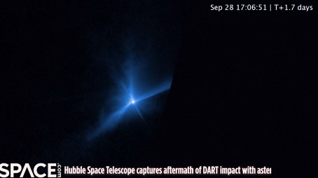 Asteroid Impact Aftermath Time-Lapse - NASA DART