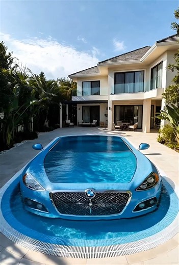 World’s Coolest Swimming Pool Design (Car Edition) 🚗💦 #shorts #viral