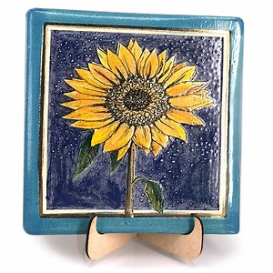 Ceramic Wall Plaque "sunflower" - Etsy
