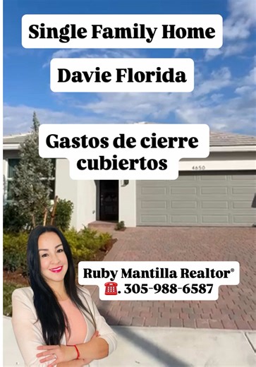 Ruby Mantilla Realtor® ☎️. 305-988-6587 Contáctanos para más detalles y hacer de esta casa tu nuevo hogar #realestate #forsale #homeforsale #rubymantillarealstate#davieflorida