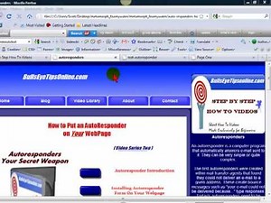 How to Put a FREE Autoresponder form on a Web Page using freeautobot.com