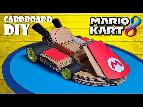 Mario Kart aus Pappe selber machen - cardboard mario kart from nintendo switch DIY craft [4K]