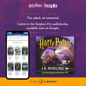 Stream Harry Potter™ audiobooks narrated by Stephen Fry! Witty, eloquent, and quintessentially British, Stephen Fry brings so much charm to the Harry Potter™ stories. These are the perfect accompaniment to the Jim Dale editions. 慄‍♂️ Listen now with hoopla and your Stark Library card! https://go.midwesttape.com/e/279222/hoopla-utm-content-harrypotter/2bg3jm/1849424469/h/oD1U_WPi9xzPBbguhK-pWIkwdySyzFdKFVhe9HpF9ys | Stark Library | Facebook