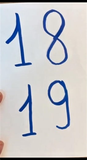 "Learning to write the numbers 18 and 19.✍️ #creativepassion #art #asmr #drawing #creativity