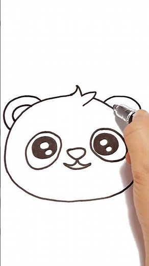 Simple and Cute Panda Drawing #shorts