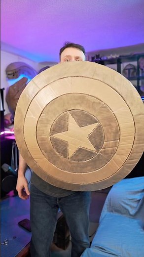 Cardboard Captain Shield #captainamerica #epiccardboardprops
