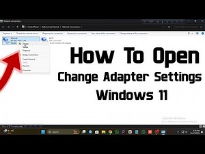 How To Open Change Adapter Settings Windows 11 | Windows 11 Network Adapter Advanced Settings | 2025