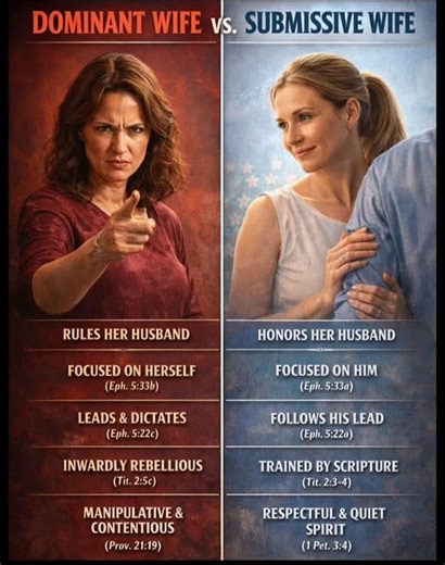 S Radha | 💍 DOMINANT WIFE vs. SUBMISSIVE WIFE Grace-Age Order in the Christian Home ✨ INTRODUCTION In this present dispensation of the grace of... | Instagram