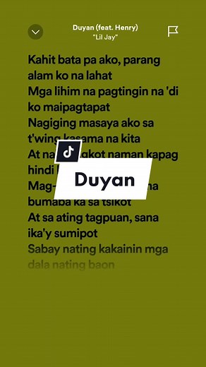 Duyan!!🎶 #liljay #duyan #ruelyrics #spotify #songlyrics #virall #fypシ #foryou #fypシ゚viral #tiktok
