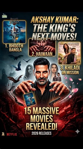 Superstar Akshay Kumar’s 15 MASSIVE Upcoming Movies 💥🔥 #shorts #akshaykumar #upcomingmovies