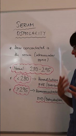 Serum Osmolarity #nursingskills #physiology #scienceeducation #nursingstudents #nursingschool