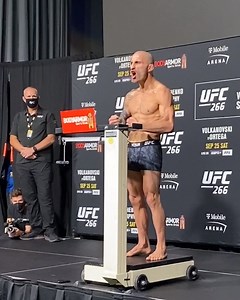 73K views · 1.6K reactions | Featherweight champ Alexander "The Great" Volkanovski was fired up after weighing in at 144.5 pounds for his #UFC266 title defense  | ESPN MMA | Facebook