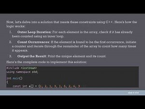 Efficiently Count Frequencies of Array Elements without Extra Space in C+ +