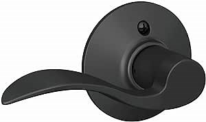 Schlage F170 ACC 622 LH Left Handed Accent Door Lever, One Sided Non-Turning Dummy Door Handle, Matte Black