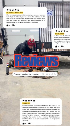 13 reactions | Real customers. Real repairs. Real results. ⭐️ #RushRV #FiveStarService #RVService | Rush RV | Facebook