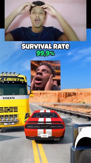 WHICH VEHICAL OVERTAKE BETWEEN TWO TRUCKS☠️? #shorts #reelschallenge