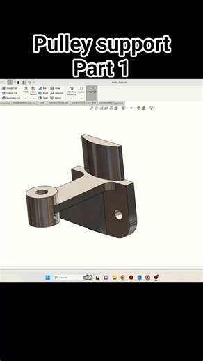 Pulley Support Part 1 SolidWorks Tutorial! SolidWorks