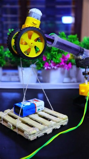 diy Hydraulic lood lifting project #shorts #dcmotors