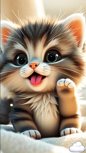 Cutest Goodbye Ever 😻👋 | Fluffy Kitten Waves Bye!