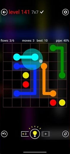 FLOW FREE MANIAS 7X7 LEVEL 141 COMPLETE SOLUTION #android #games #level #flowfree #solution