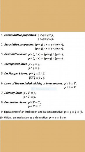 Discrete structures Equivalnce Laws