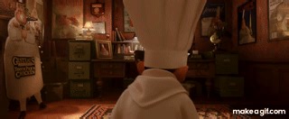 Chef Skinner leyendo la carta│Reading the letter - Ratatouille on Make a GIF
