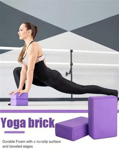 Non-Slip Yoga Block, Beveled Design, Strong Support, EVA Foam Material, Lightweight, Suitable For Pilates, Meditation, Balance, Stretching, Deep Movements, Dance, Fitness, Yoga And Other Sports, An Essential Fitness Accessory. | SHEIN