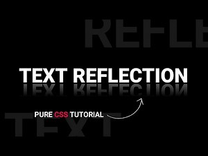 Text Reflection using CSS only | Pure CSS Text Shadow Effect Tutorial | Webkit Coding