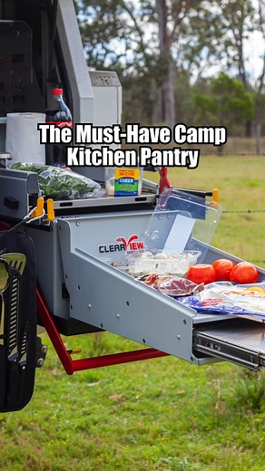 A “must-have” when camping, the Clearview® kitchen pantry and tray makes life so much easier for storage and space while on the road. We believe that setting up camp should be quick and easy. The unique design of the Clearview® Pantry lets you transition from adventure to al fresco dining with ease. It’s more than a camp kitchen; it’s a space-creating accessory that speeds up meal prep and heightens your outdoor experience. Visit our website for more information: https://www.clearviewaccessories